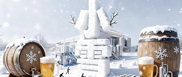 围炉观雪色，麦香啤酒暖寒宵