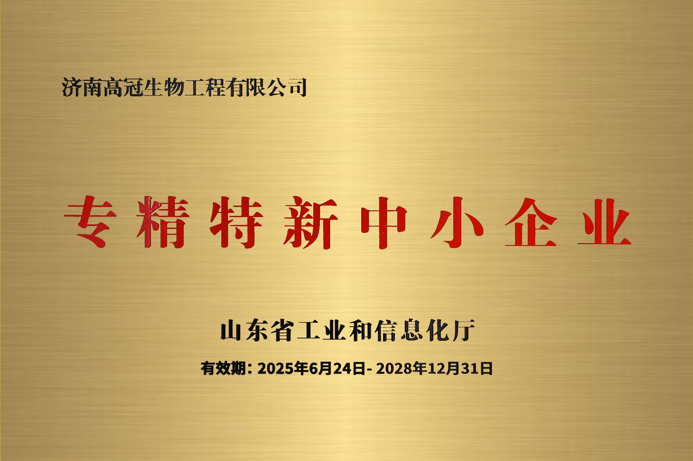 赫冠集团—济南高冠荣膺省级＂专精特新